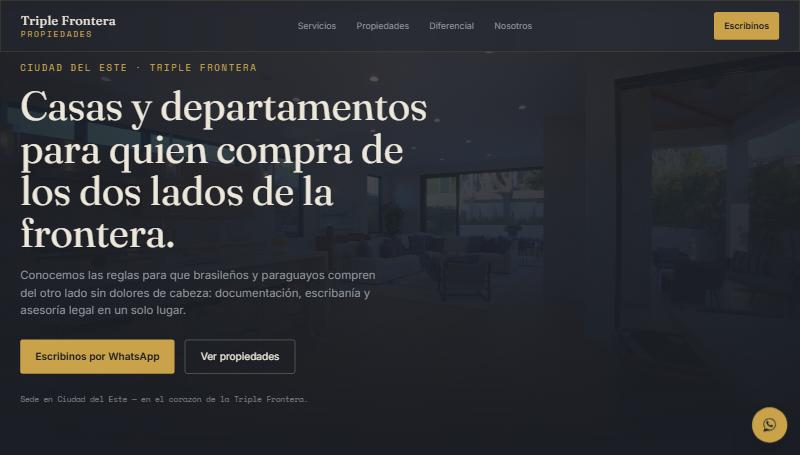 Vista previa del sitio de inmobiliaria